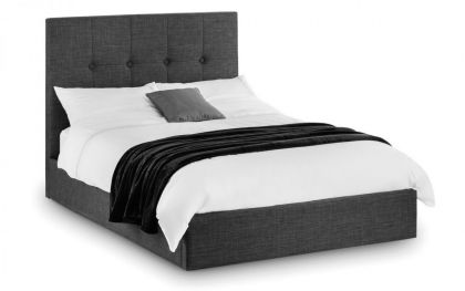 Sorrento High Headboard Bed 135cm - Grey