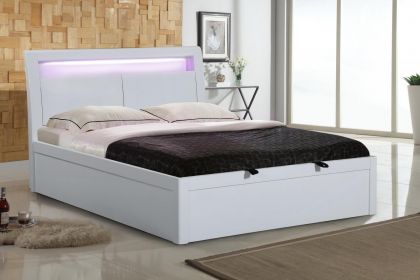 Tanya Storage High Gloss Double Bed 4ft 6in