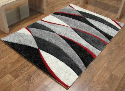 Tempo Wave Rug - Black/Red