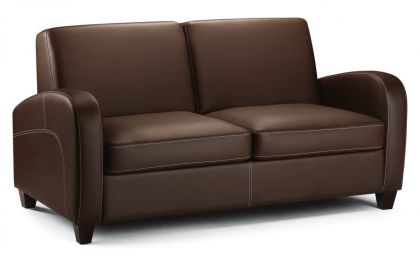 Vivo Leather Sofa Bed - Chestnut