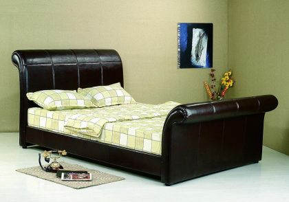 Vermont Leather Double Bed - 5ft
