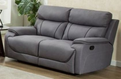 Violet Fabric 2 Seater Sofa - Light Grey STORM