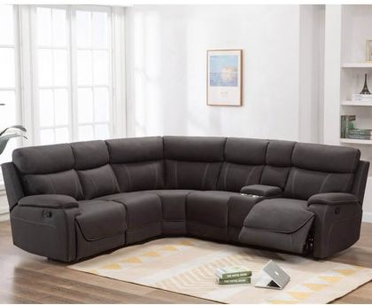 Violet Fabric Corner Sofa - Dark Grey ASH