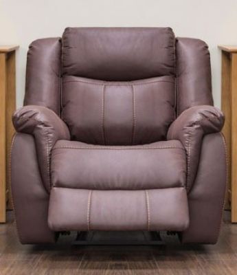 Walton Fabric 1 Seater Recliner Sofa - Brown