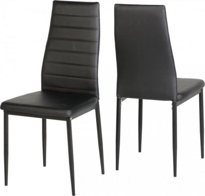 Abbey Faux Leather Chair - Black