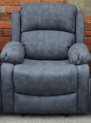 Yukon Fabric 1 Seater Recliner Sofa - Grey
