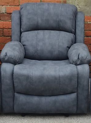 Yukon Fabric 1 Seater Recliner Sofa - Grey