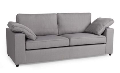 Alton Fabric 3 Seater Sofa - Silver