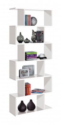 Arctic Bookcase Tall High Gloss White