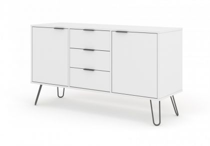 Augusta Medium 2 Door 3 Drawer Sideboard - White