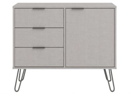 Augusta Small 1 Door 3 Drawer Sideboard - Grey