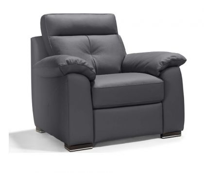 Bari Leather Chair - Anthracite