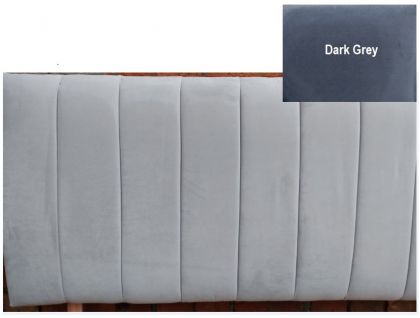 Ballygalley Fabric Single 3ft Vertical Lined Headboard 24" - Dark Grey