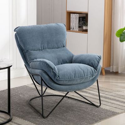 Bray Fabric Accent Chair - Washed Denim