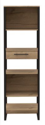 Brooklyn Tall Narrow Bookcase with 1 Drawer 