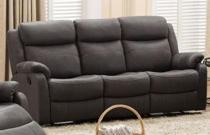 Bruno Fabric Recliner Suite 3+2 with console - Slate