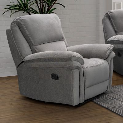 Elliot Fabric 1 Seater Recliner Sofa - Grey