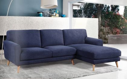 Enya 3 Seater with Chaise RHF - Navy