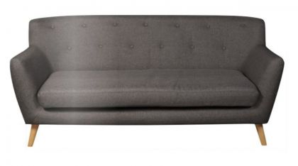 Eton Fabric 3 Seater Sofa - Dark Grey