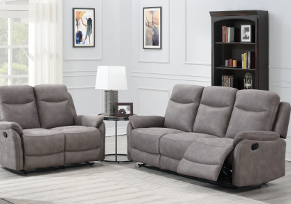 Evan Fabric 3+2 Seater Sofa - Grey