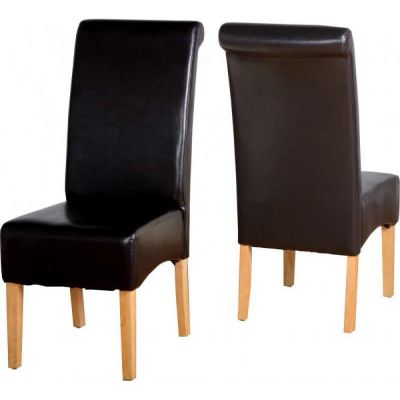 G10 Faux Leather Chair Brown