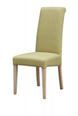 Hanbury Fabric Chair Solid Rubberwood Olive (Sold in 2s)