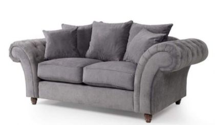 Huntley Fabric 2 Seater Sofa - Grey