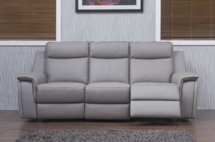 Infiniti Leather Modular Sofa 3 + 2 - Taupe Grey