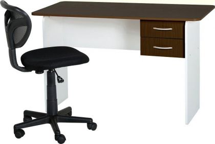 Jenny 2 Drawer Desk - Wenge White