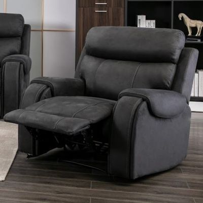 Kester Fabric 1 Seater Recliner Sofa - Slate