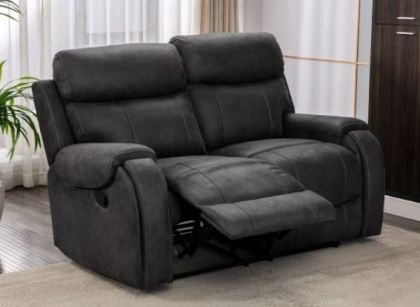 Kester Fabric 2 Seater Recliner Sofa - Slate