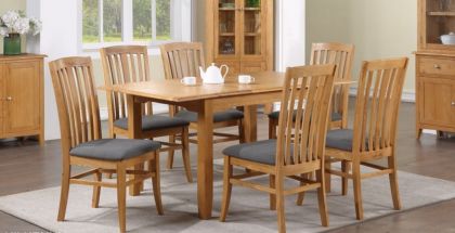 Kilkenny 120cm Extending Dining Set with 4 Chairs- Oak