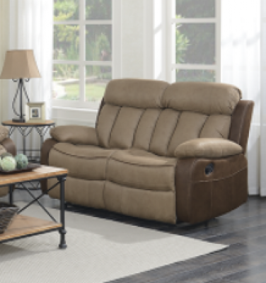 Merrion 2 Seater Recliner Sofa- Sand & Chocolate