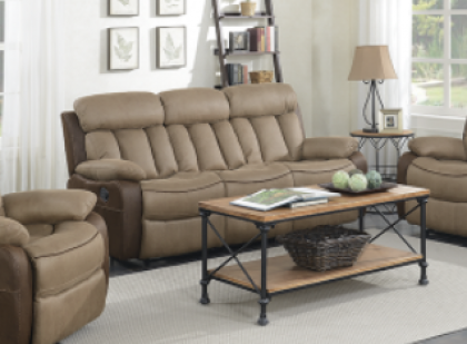 Merrion 3 Seater Recliner Sofa - Sand & Chocolate