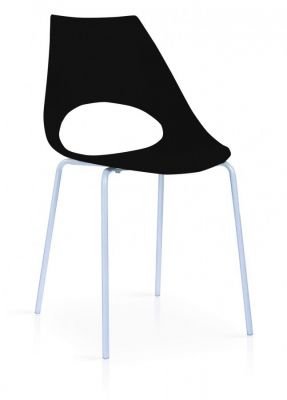 Orchard Plastic (PP) Chairs Black with Metal Legs Chrome (Sold in 6s)
