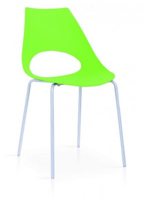 Orchard Plastic (PP) Chairs Green with Metal Legs Chrome (Sold in 6s)