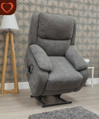 Parker FABRIC Lift and Rise Chair - Grey