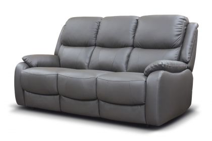 Parker Leather Fixed Sofa Suite 3+2 - Navy Grey