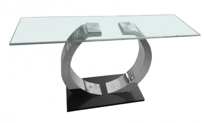 Phoenix Glass Console Table - Clear Glass