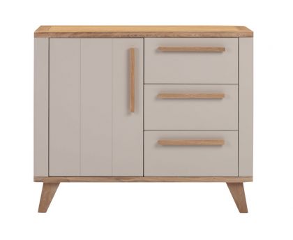 Rimini 1 Door Sideboard - Stone/Oak