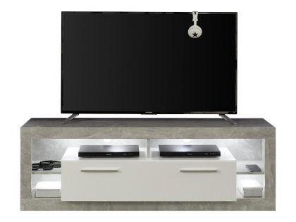 Rock Small TV/Media Cabinet - Stone Grey/White