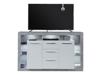 Rock Sideboard - Stone Grey/White