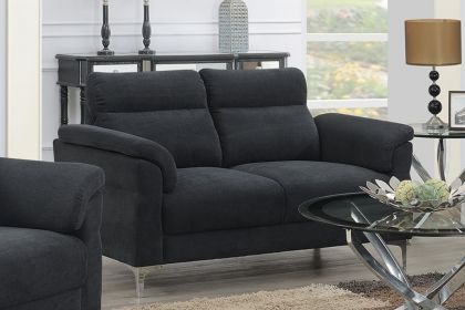 Roxy Fabric 2 Seater Sofa - Dark Grey