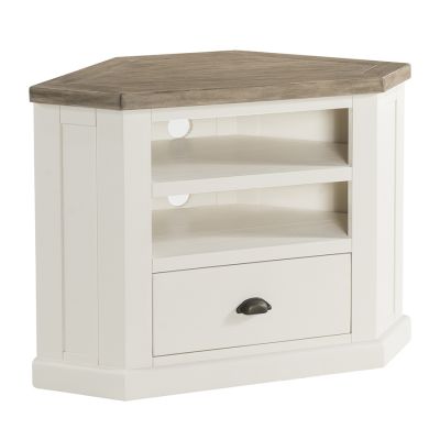 Santorini Corner TV Unit - Stone/Ash