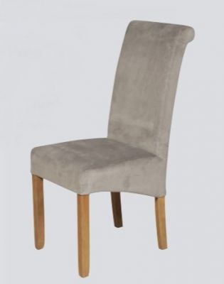Sophie Dining Chair - Oak/Grey Velvet