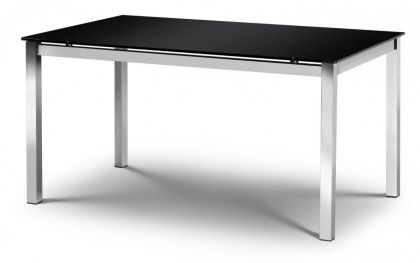 Tempo Black Glass Dining Table