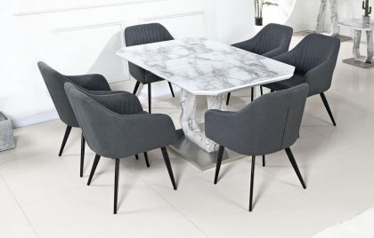 Westlake Fabric Dining Chair - Grey