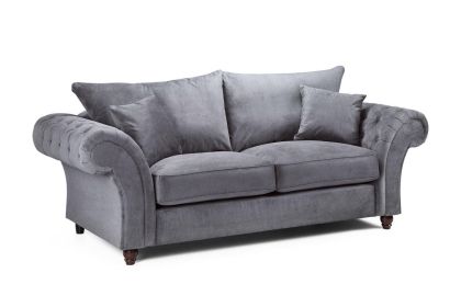 Windsor Fabric 3 Seater Sofa - Dark Grey