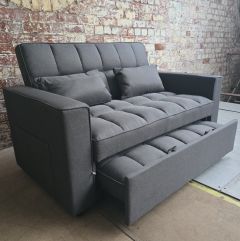 Luna Fabric Sofa Bed - Grey