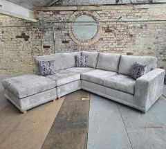 Deluxxey Fabric RHF Sofa - Oslo Ice